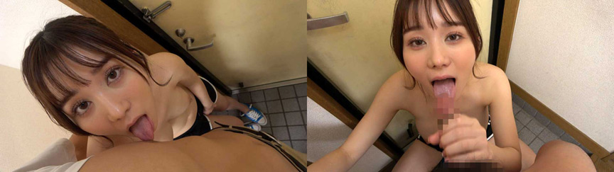 五日市芽依の巨乳フェラ