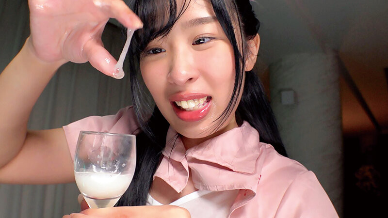 朝比ゆのの濃厚ザーメングラスザーメン溜め飲みごっくん精飲